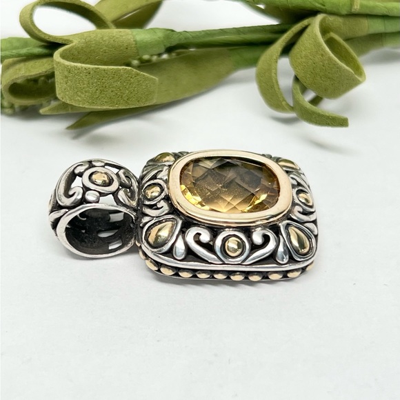 John Hardy Citrine Batu Pendant .925 / 18K Gold - Picture 4 of 11